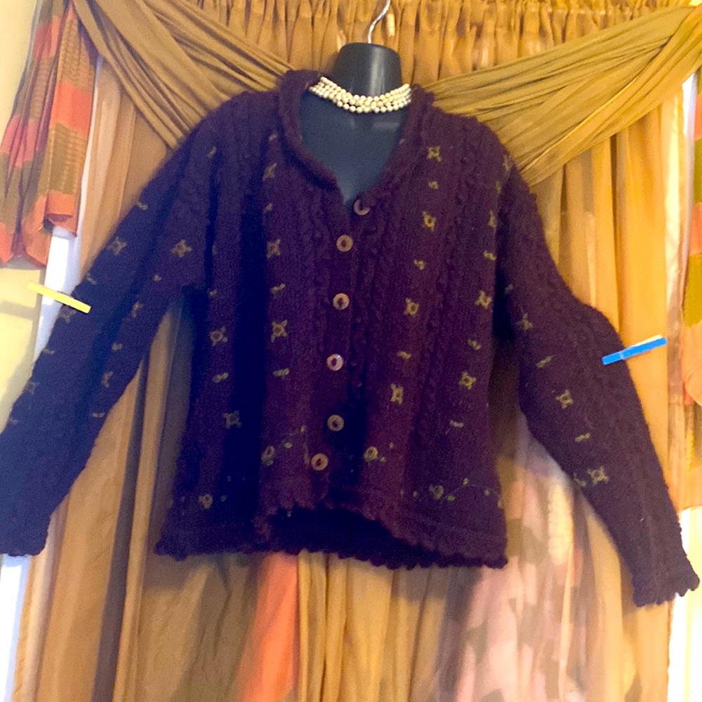 Women's Brown Cardigan Sweater